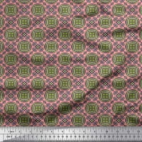 Tkanina od pamučnog vela u geometrijskim otiscima s kaleidoskopom mandale širine dvorišta