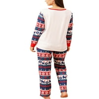 Obiteljski pidžama Set za mamu, tatu i bebu sa zabavnim Elastičnim strukom, vrhovima i hlačama dugih rukava s