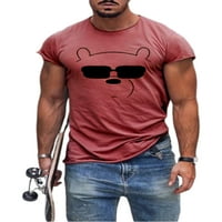 Muška majica za vježbanje mišića u teretani s printom slova pulover kratkih rukava pamučni gornji dio ljetna majica