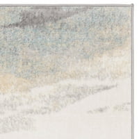 Apstraktni tepih od jaspisa s prefarbanom stazom, sivo-zlato, 2 '10'