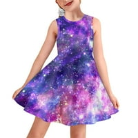Haljina Bez rukava za djevojčice u veličini 9-godišnja mekana Haljina Bez rukava za izlazak, rastezljive haljine