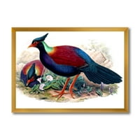 DesignArt 'Drevne ptice u divljini II' tradicionalni uokvireni umjetnički tisak