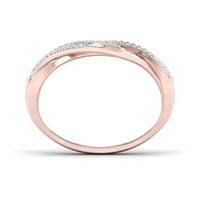 1 6CT TDW Diamond 10K Rose Gold Crossover Modni prsten