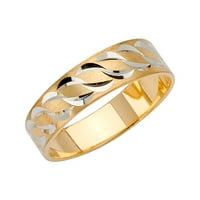 Nakit 14k ZLATO, kubični cirkonij okrugli prsten u bijeloj i žutoj boji, dvobojni dijamant suženog reza, vjenčani