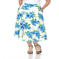 Ženska midi suknja s cvjetnim uzorkom Plus Size US