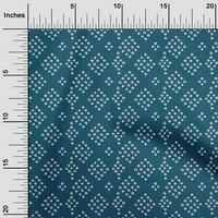 Jednobojna pamučna svilena tkanina u tirkizno plavoj boji, geometrijska Bandhani tkanina za šivanje, tiskana zanatska