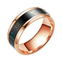 Parni temperaturni prsten s fizičkom indukcijom sklopivi nakit za palac za žene i muškarce poklon Crna