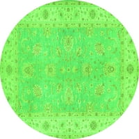 Ahgly Company zatvoreni okrugli orijentalni zeleni tradicionalni prostirke, 7 'krug