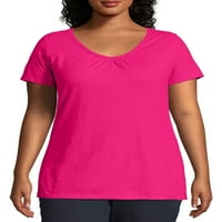Ženske majice Plus-size od onih s plisiranim izrezom u obliku inča