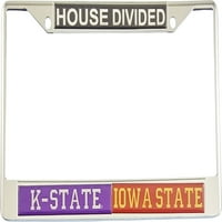 Kansas State + Iowa State House Podijeljeni okvir s podijeljenim registarskim pločicama [Silver - Car kamion]
