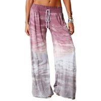 Voncos ženske hlače povremeni klirens- joga tiskane labave modne hlače za žene za žene sive veličine 4xl