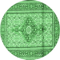Ahgly Company Unutarnji okrugli medaljon Smaragdno zelena prostirka Tradicionalna područja, 8 'krug