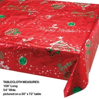 Svečani stol u crvenoj i zelenoj boji s nadolazećim blagdanima pravokutni Božićni banketni stol za zabave
