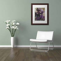 Zaštitni znak likovna umjetnost 'ljubičasta botanička' platnena umjetnost Nick Bantock, bijela mat, drveni okvir
