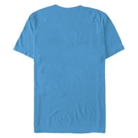 Muška majica sa zlim smajlićem od bundeve za Noć vještica, tirkizno plava s uzorkom - dizajn Iz e-pošte