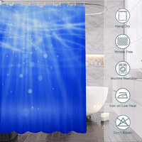Valovi oceanske vode plave zavjese za tuširanje za kupaonicu zimska zavjesa za tuširanje Božićni dekor kupaonice