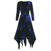 Ženske gotičke Steampunk haljine vintage čipkasti korzet asimetrična viktorijanska Midi haljina Vintage haljina