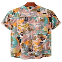 Muška bluza na kopčanje, havajska košulja, ležerna tropska majica, majica kratkih rukava na plaži, ljetni vrhovi
