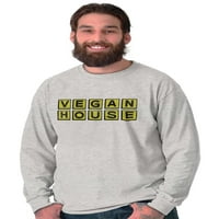Veganska vafle Kuća smiješna sarkastična majica s dugim rukavima muškarci Žene Brisco Brands 3x