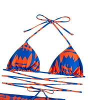 Ženski bikini kupaći kostimi s trokutastim dekolteom s mrežastom suknjom za plažu