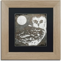 Zaštitni znak likovna umjetnost Owl 3 Canvas Art by Color Bakery Black Matte, breza