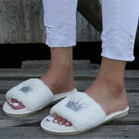 Ženske papuče s otvorenim prstima udobne ženske papuče s memorijskom pjenom ljetne natikače udobne mekane flanelske