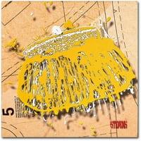 Zaštitni znak likovna umjetnost Snap torbica žuta platna Art by Roderick Stevens