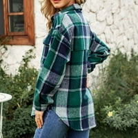 Ženske odjeće Dan zahvalnosti Žene Plasno tiskanje kardigan jakne jesenski vanjski plus veličina premaši košulje