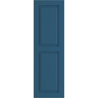 Ekena Millwork 12 W 33 H TRUE FIT PVC Dvije uzdignute panel kapke, Sojourn Blue