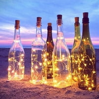 Lampice za boce vina božićne LED vilinske svjetiljke na baterije Vodootporna plutena lampica za ukrašavanje vrtne