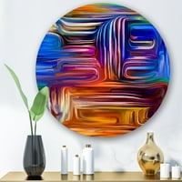 DesignArt 'Spiral Fusion Fusion V' Moderni krug metala zidna umjetnost - disk od 11