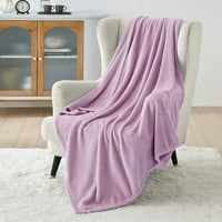 Popluni od flisa u veličini od tkanine u sivoj boji-mekana lagana Plišana pahuljasta ugodna luksuzna deka od mikrovlakana
