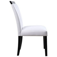 Bočna stolica u bijeloj Pu i crnoj boji