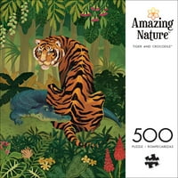 Nevjerojatna zbirka od 500 predmeta o prirodi, slagalica s tigrom i krokodilom