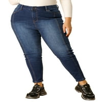 Jedinstvene ponude ženske plus veličine rastezanje Srednjeg uspona Skinny traperice
